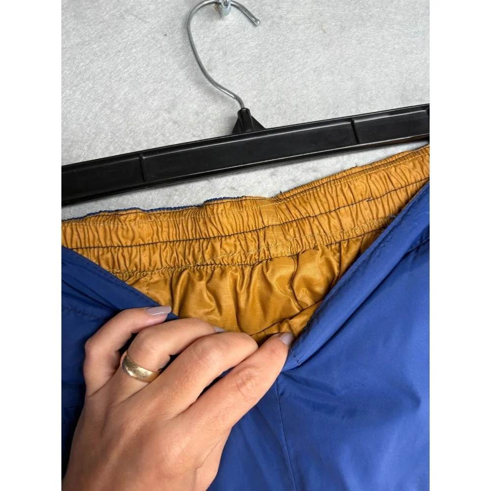 Vintage Eddie bauer Royal Blue Ski Snow Pants goose‎ down Full Zip Legs 90's